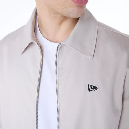 The Male model is wearing New Era Collared Cream Jacket 5