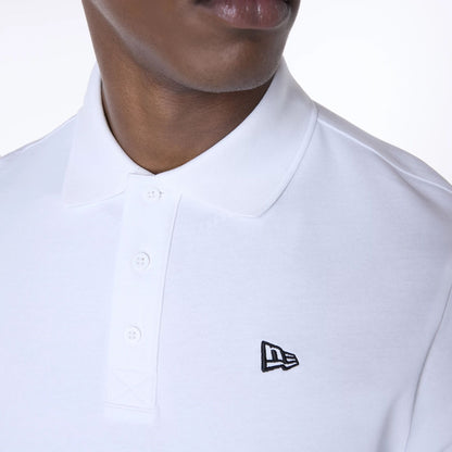 The Male model is wearing New Era Polo White T-Shirt 5