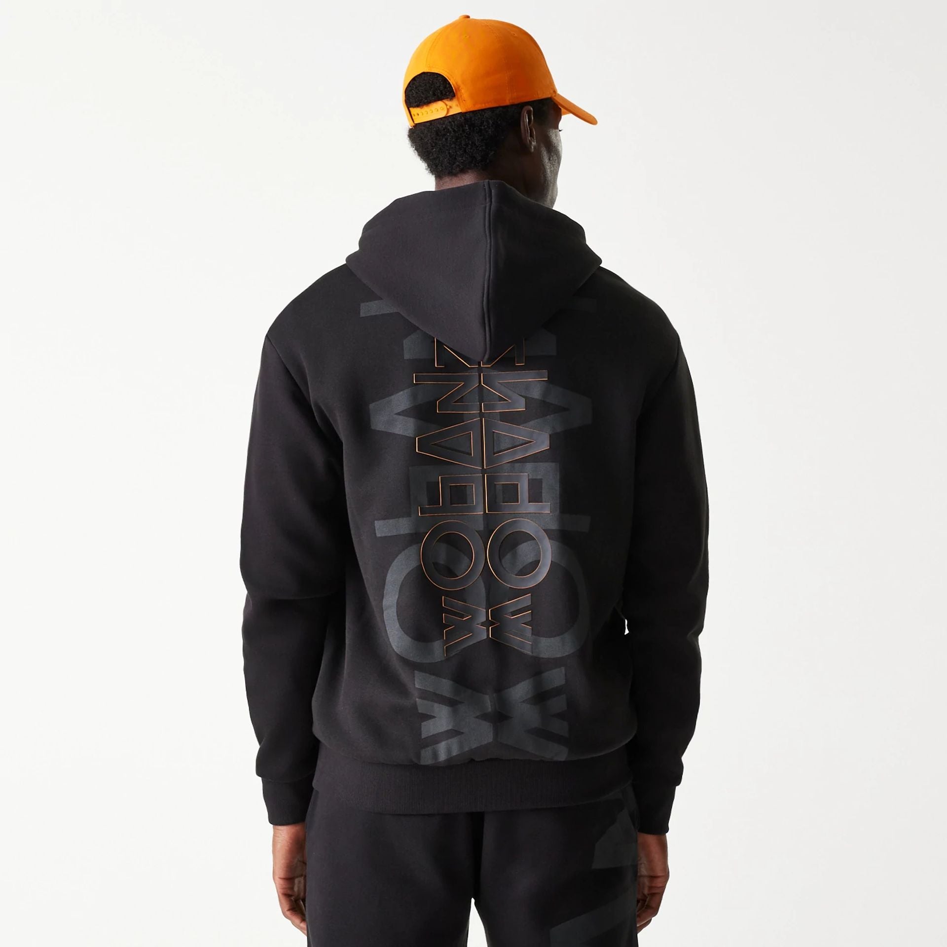 The Male model is wearing McLaren Racing Shadow Black Oversized Pullover Hoodie 2