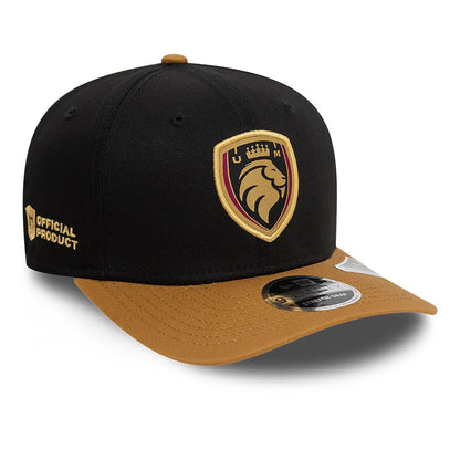 This is a Mostoles FC Kings League Draft Black 9SEVENTY Stretch Snap Adjustable Cap 1