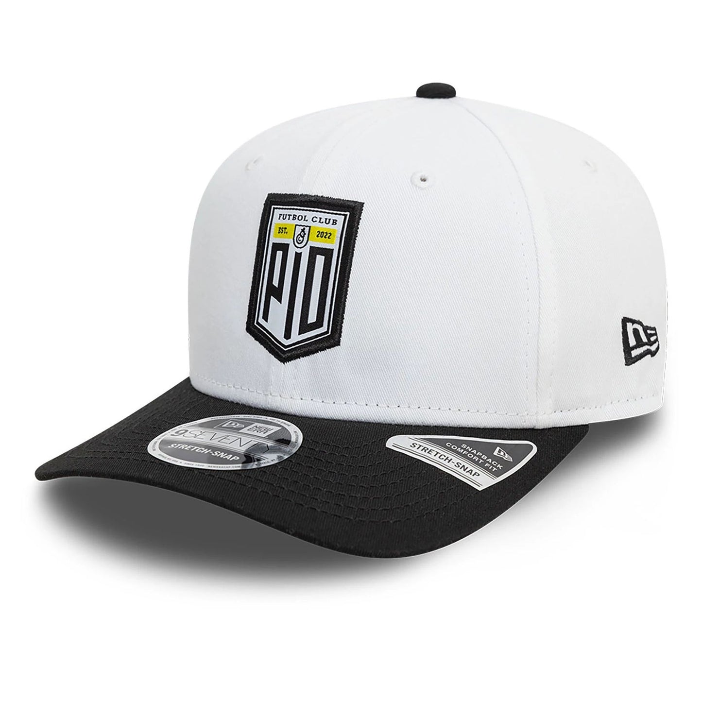 This is a PIO FC Kings League Draft White 9SEVENTY Stretch Snap Adjustable Cap 3