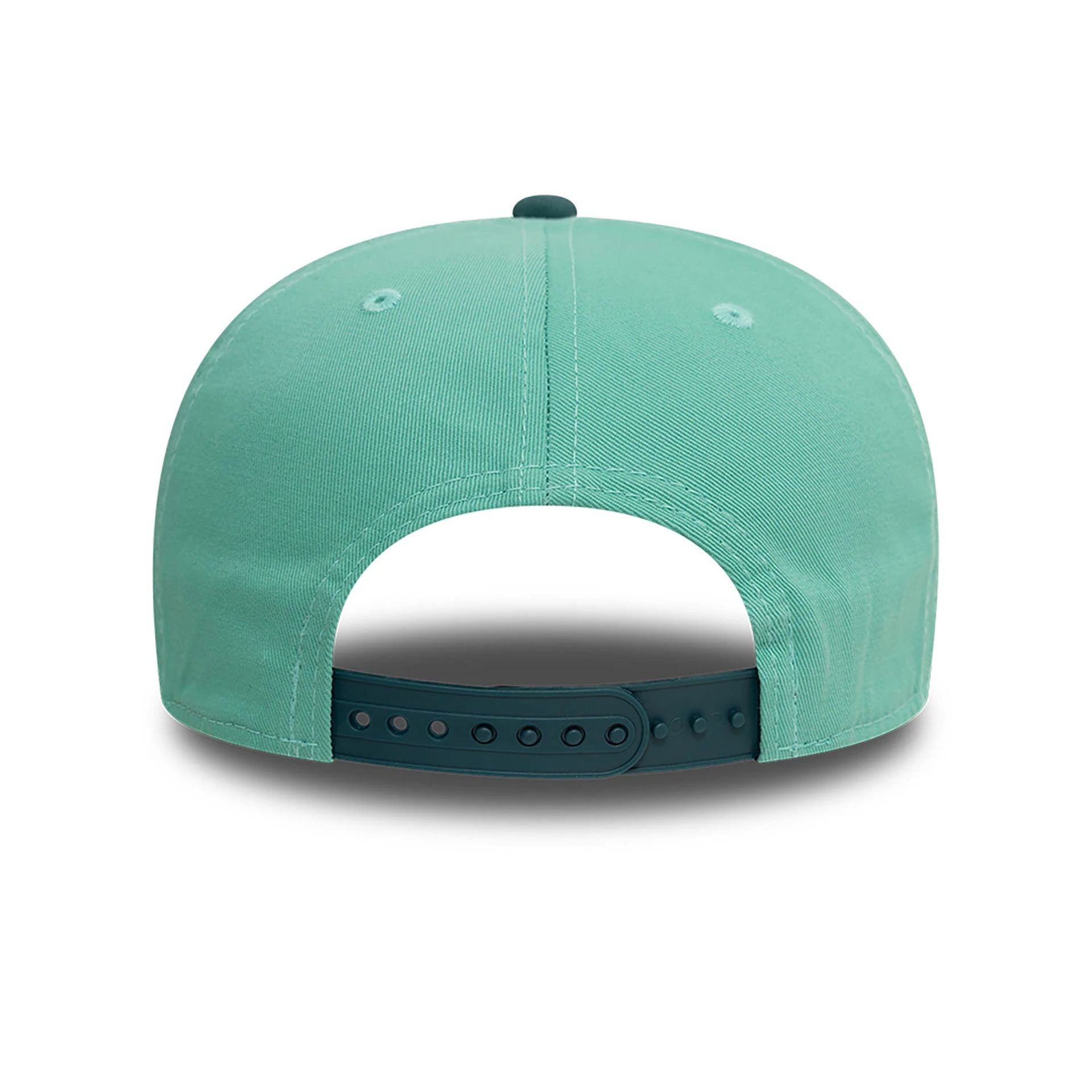 This is a Los Troncos FC Kings League Draft Turquoise 9SEVENTY Stretch Snap Adjustable Cap 4