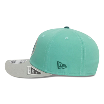 This is a Los Troncos FC Kings League Draft Turquoise 9SEVENTY Stretch Snap Adjustable Cap 6