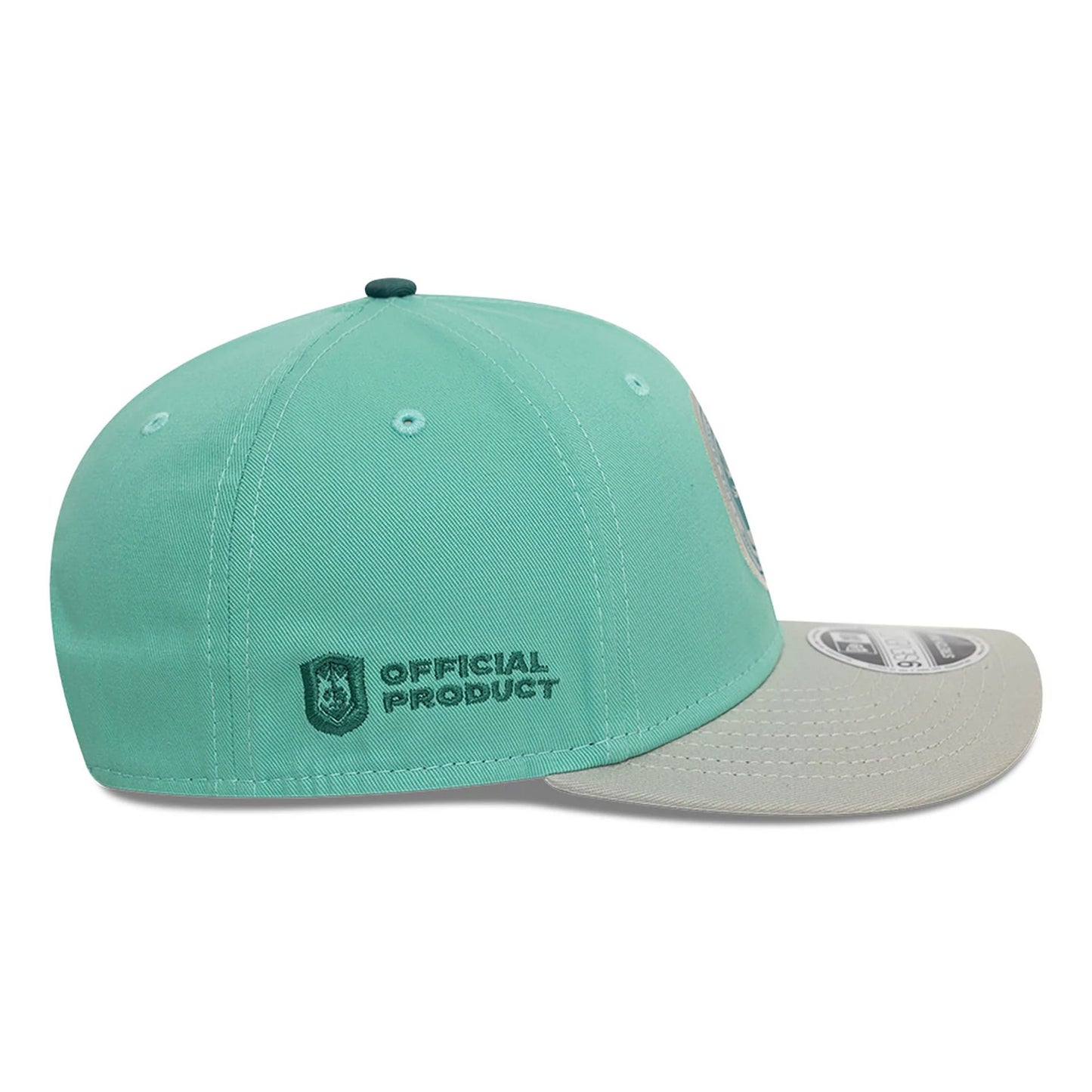 This is a Los Troncos FC Kings League Draft Turquoise 9SEVENTY Stretch Snap Adjustable Cap 7