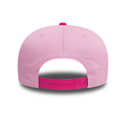 This is a Porcinos FC Kings League Draft Pastel Pink 9SEVENTY Stretch Snap Adjustable Cap 5