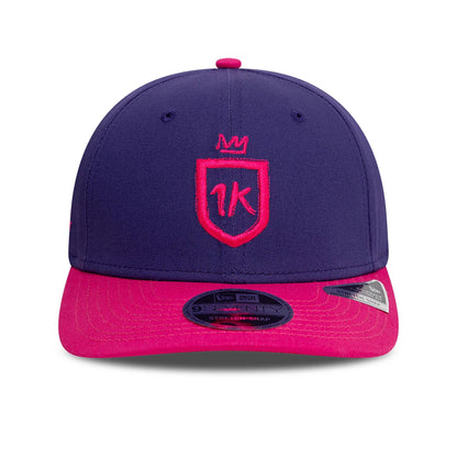 This is a 1K FC Kings League Draft Dark Purple 9SEVENTY Stretch Snap Adjustable Cap 2