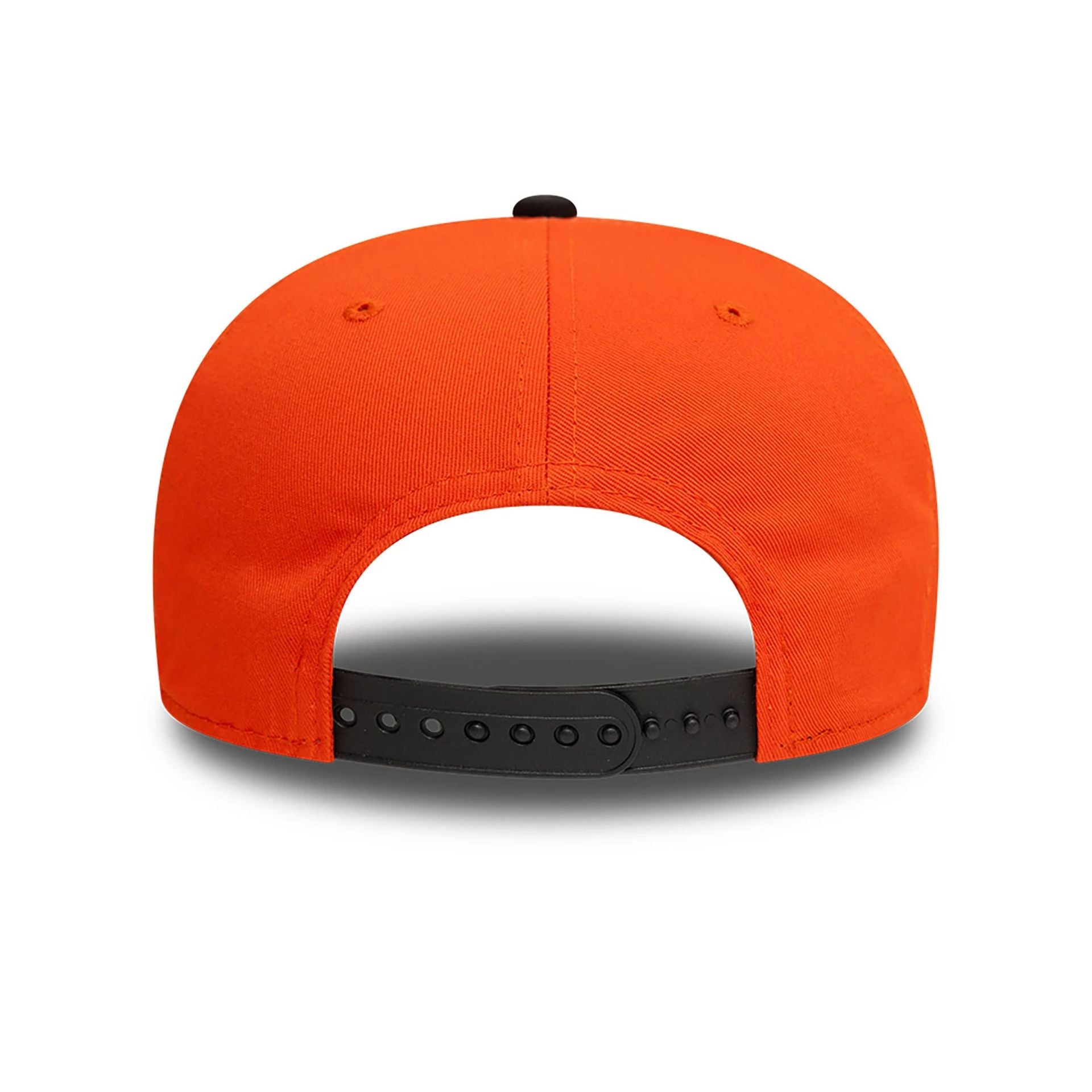 This is a Anquiladores FC Kings League Draft Orange 9SEVENTY Stretch Snap Adjustable Cap 5