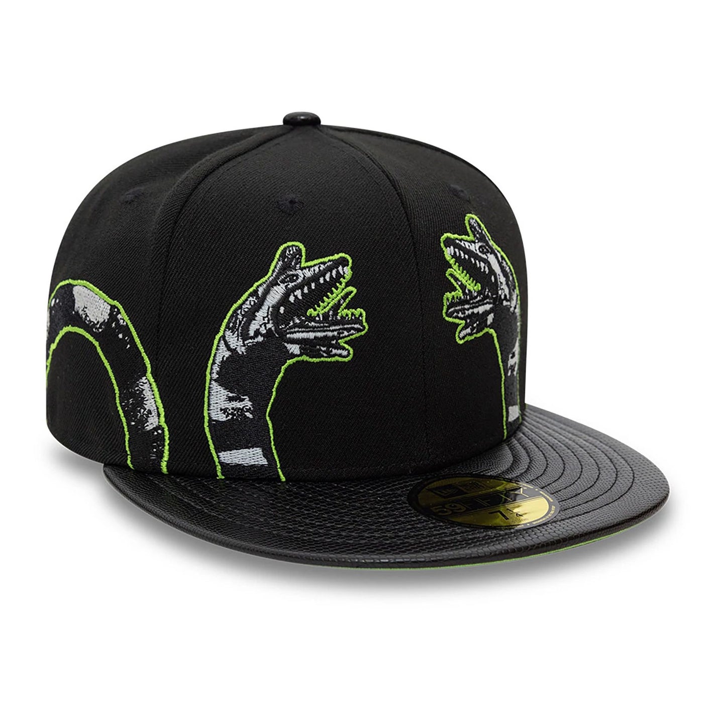 This is a Beetlejuice Worm Black 59FIFTY Fitted Cap 4