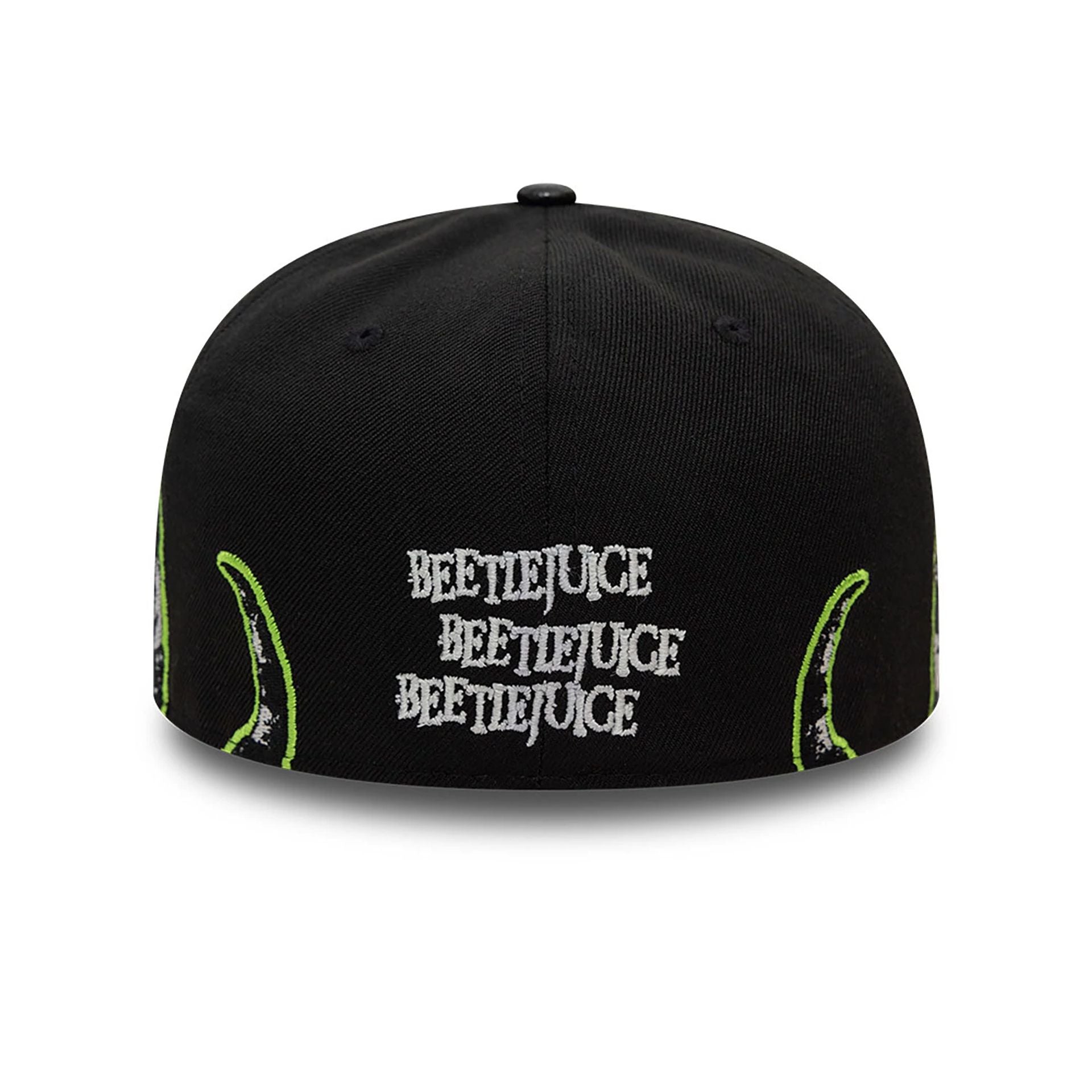 This is a Beetlejuice Worm Black 59FIFTY Fitted Cap 5