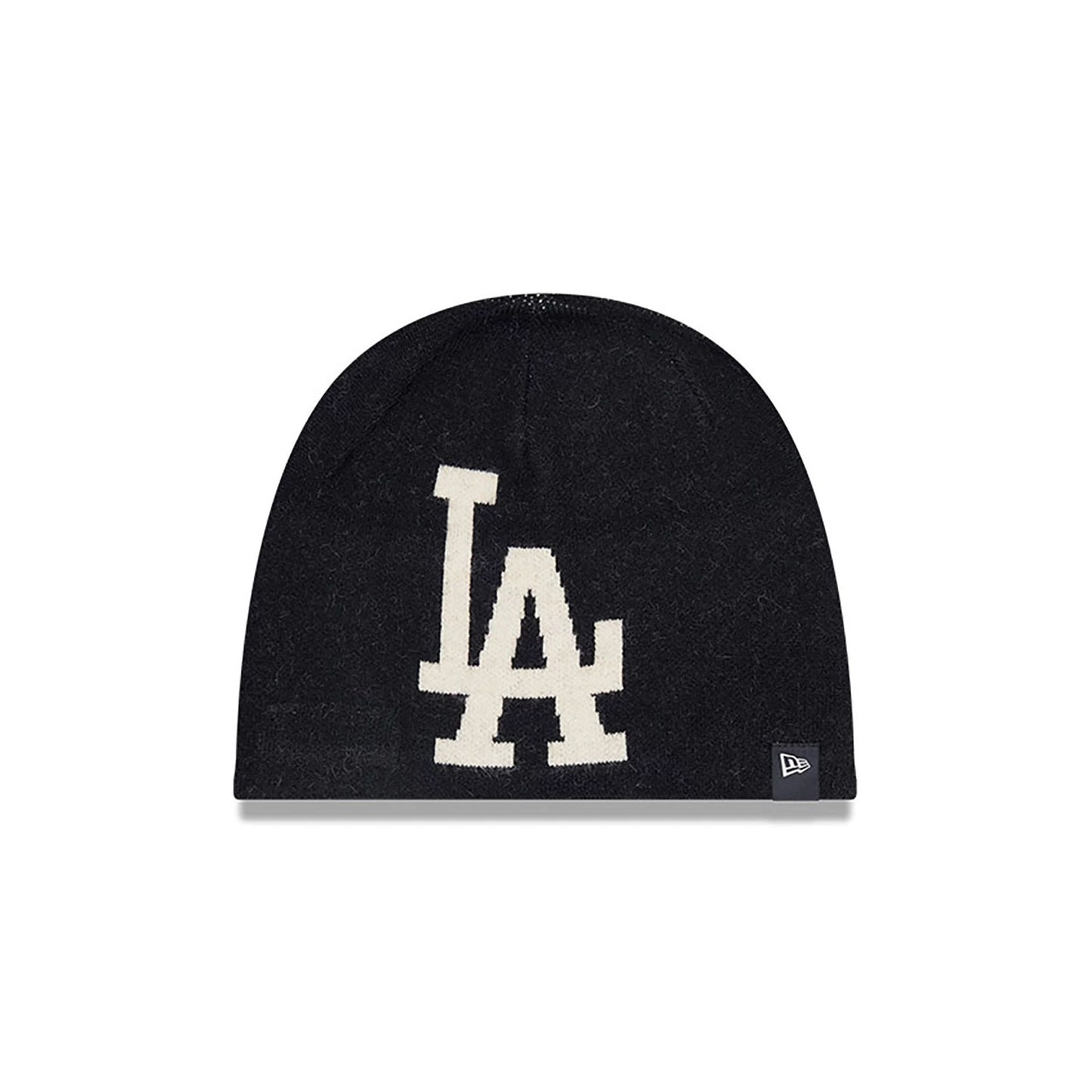 This is a LA Dodgers Team Mega Logo Black Beanie Hat 1