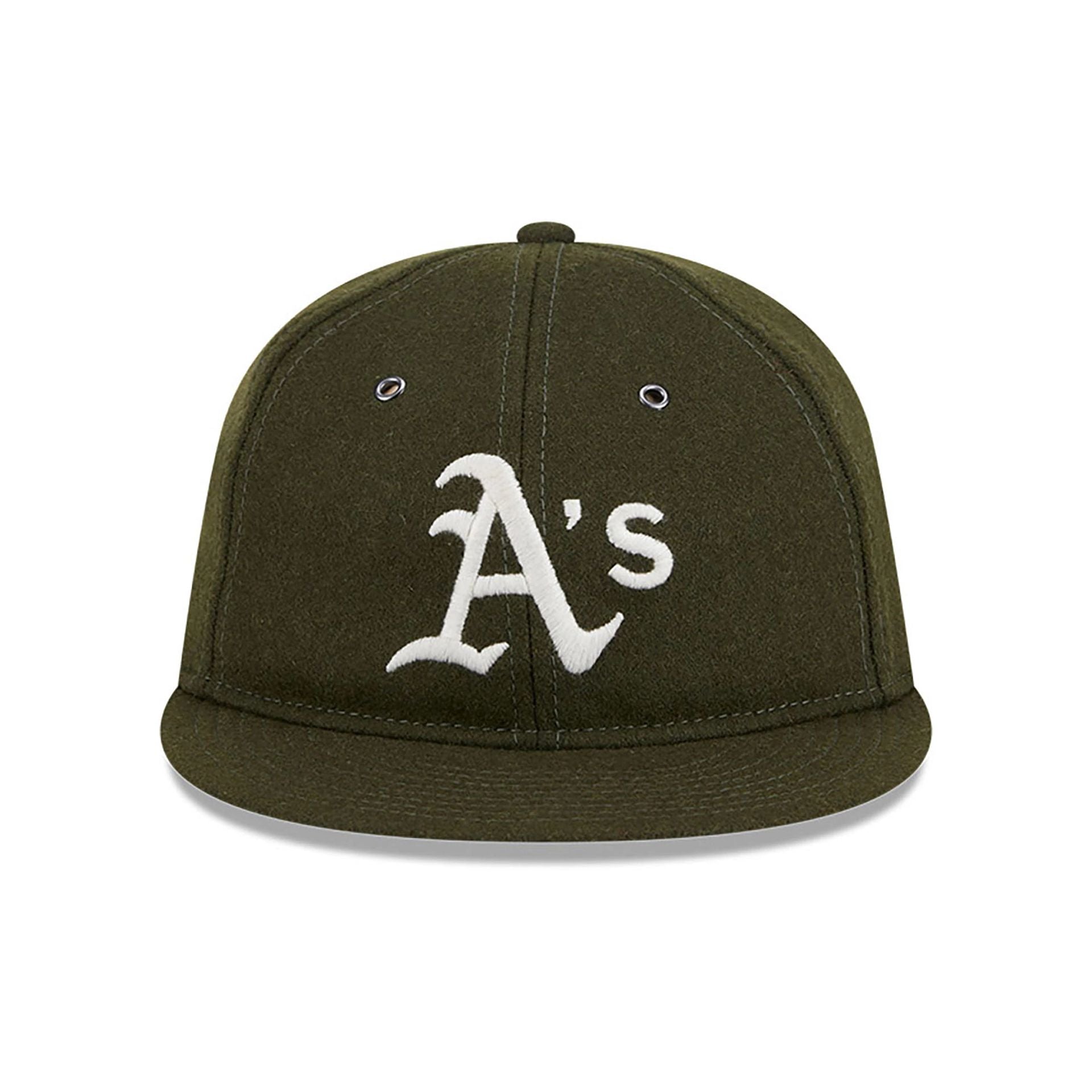 This is a Oakland Athletics Wool Green Retro Crown 59FIFTY Fitted Cap 3