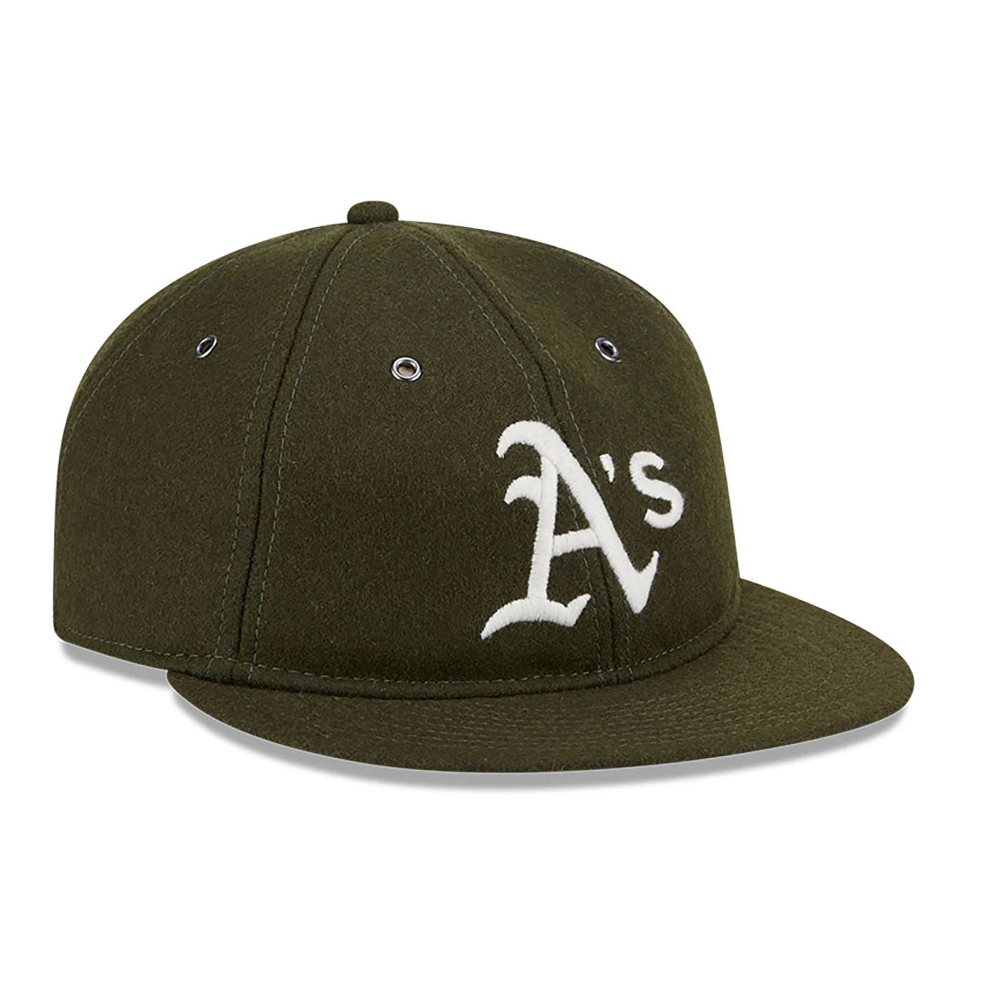 This is a Oakland Athletics Wool Green Retro Crown 59FIFTY Fitted Cap 4