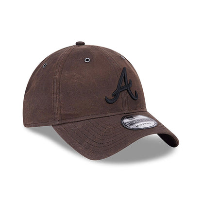 This is a Atlanta Braves Waxed Canvas Dark Brown 9TWENTY Adjustable Cap 3