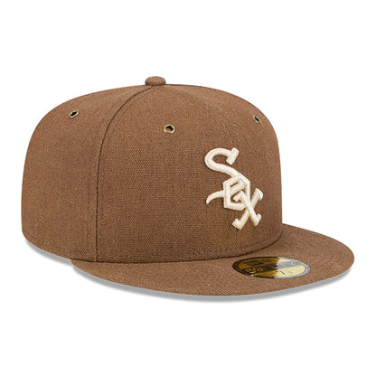 This is a Chicago White Sox Antique Plaid Dark Brown 59FIFTY Fitted Cap 4