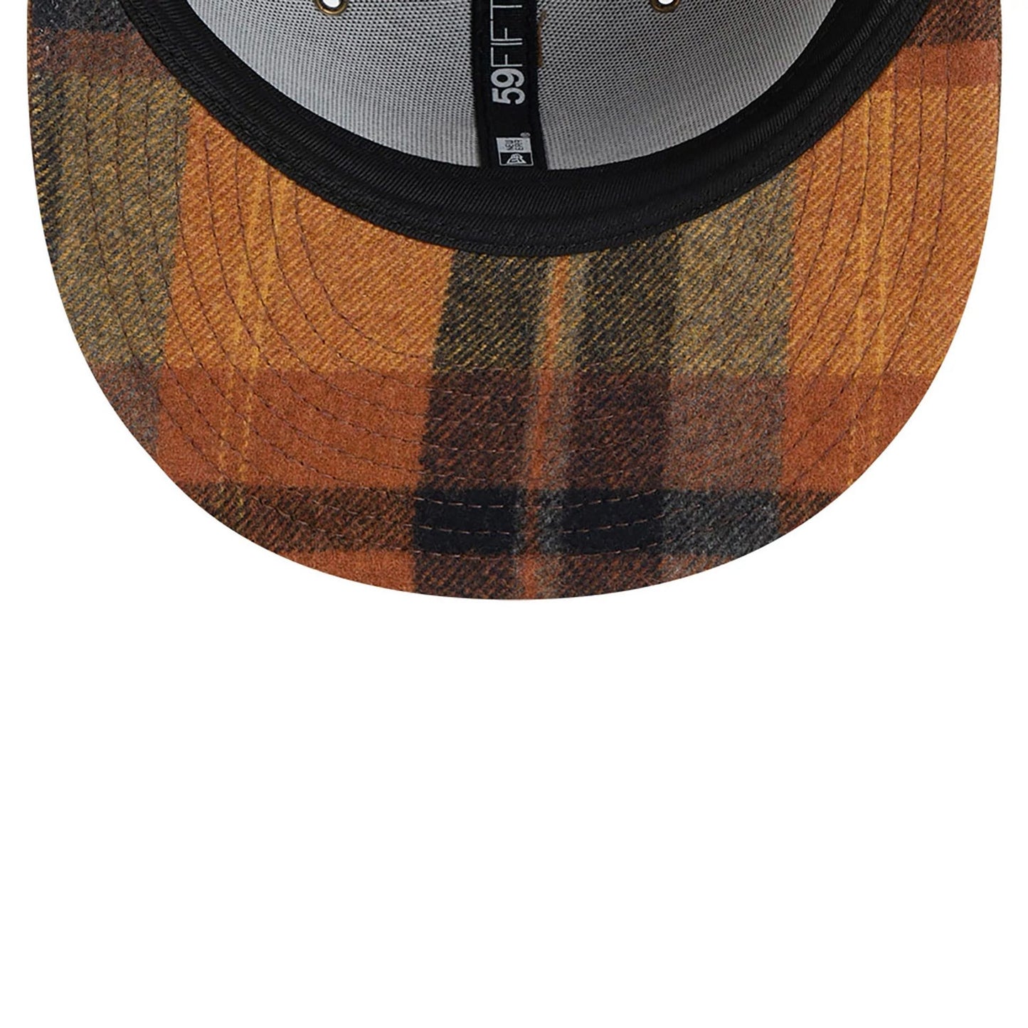 This is a Detroit Tigers Antique Plaid Dark Brown 59FIFTY Fitted Cap 2