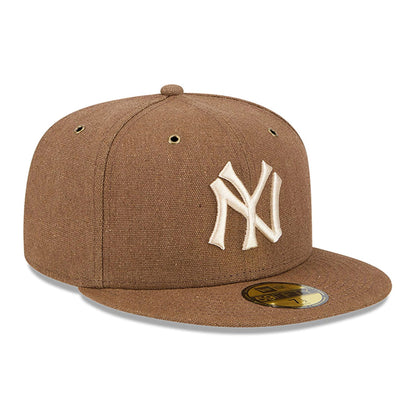 This is a New York Yankees Antique Plaid Dark Brown 59FIFTY Fitted Cap 4