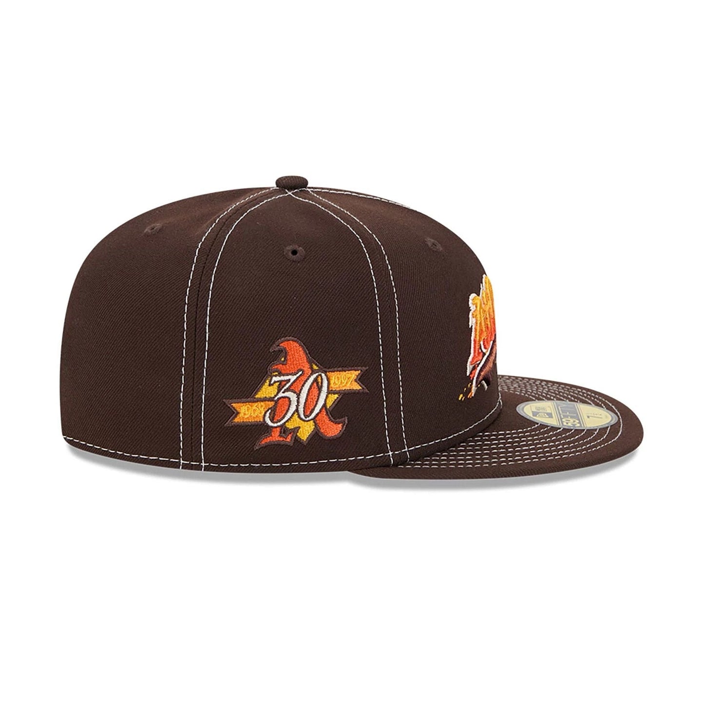 This is a Oakland Athletics Fall Foliage Dark Brown 59FIFTY Fitted Cap 6