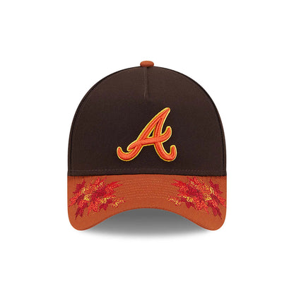 This is a Atlanta Braves Fall Foliage Dark Brown 9FORTY A-Frame Adjustable Cap 3