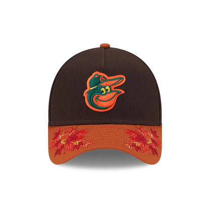 This is a Baltimore Orioles Fall Foliage Dark Brown 9FORTY A-Frame Adjustable Cap 3