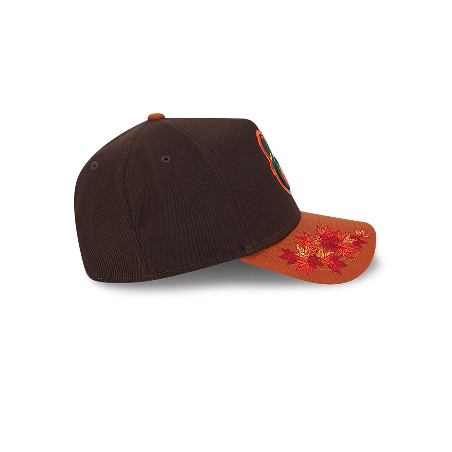 This is a Baltimore Orioles Fall Foliage Dark Brown 9FORTY A-Frame Adjustable Cap 6