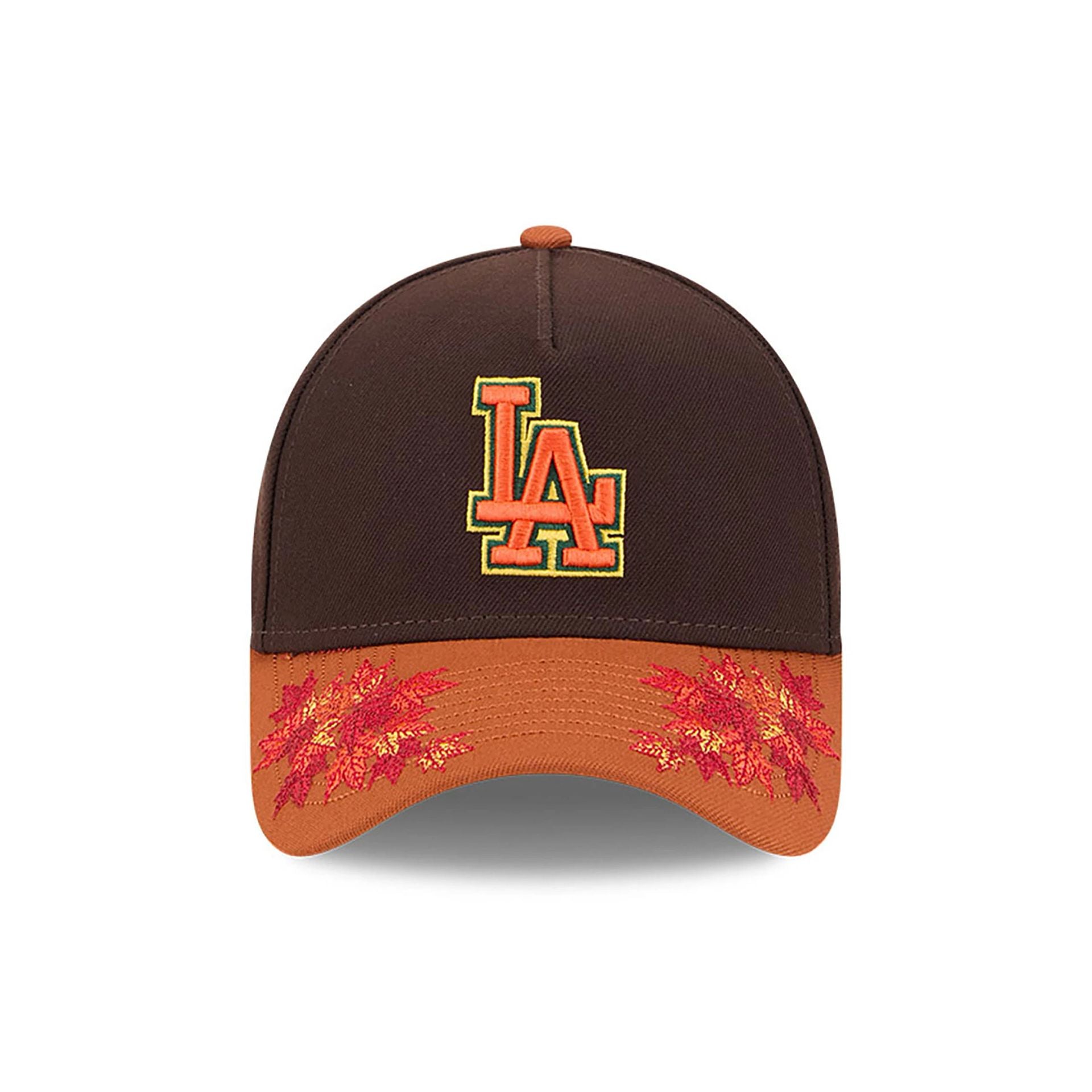 This is a LA Dodgers Fall Foliage Dark Brown 9FORTY A-Frame Adjustable Cap 3