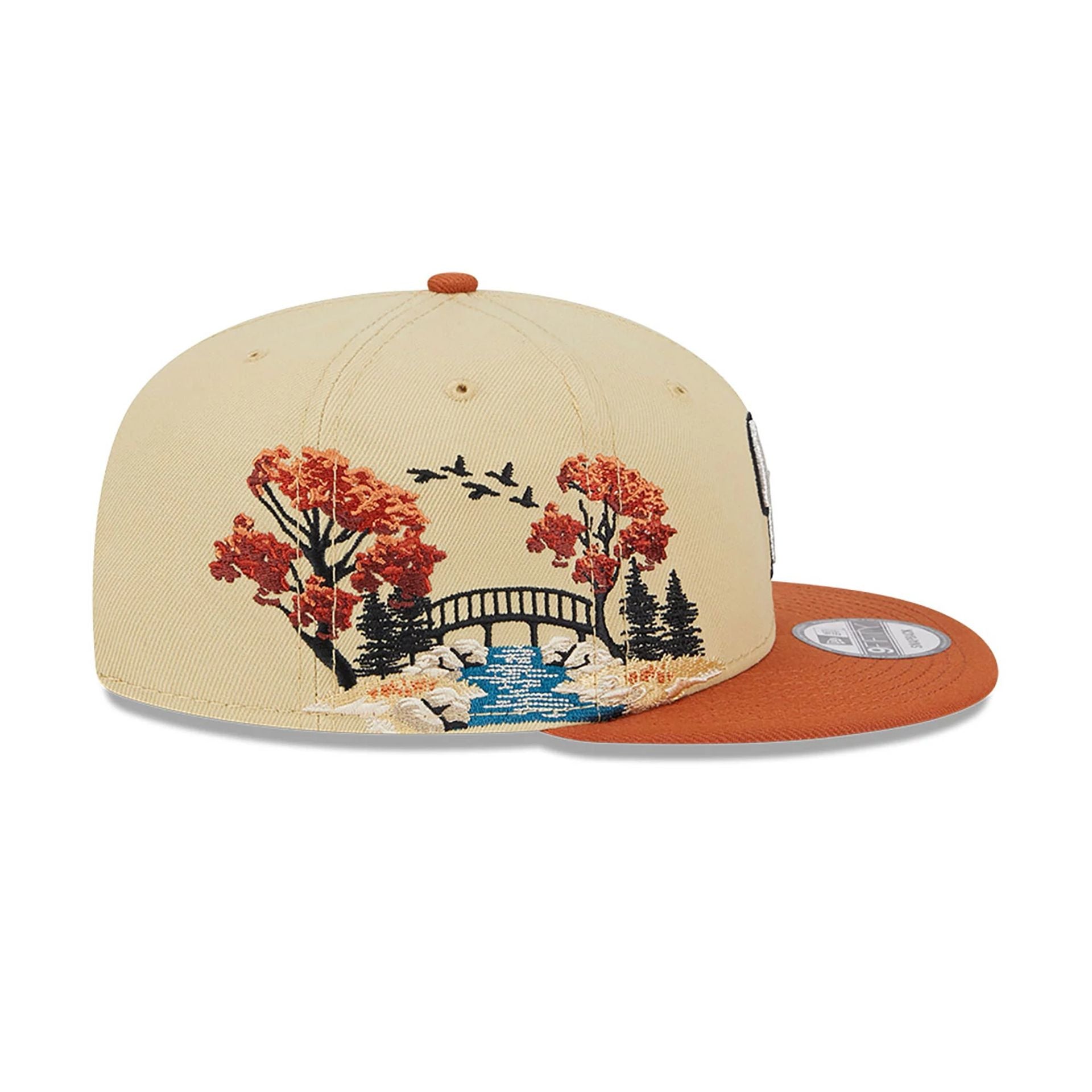 This is a Colorado Rockies Fall Landscape Light Beige 9FIFTY Snapback Cap 6