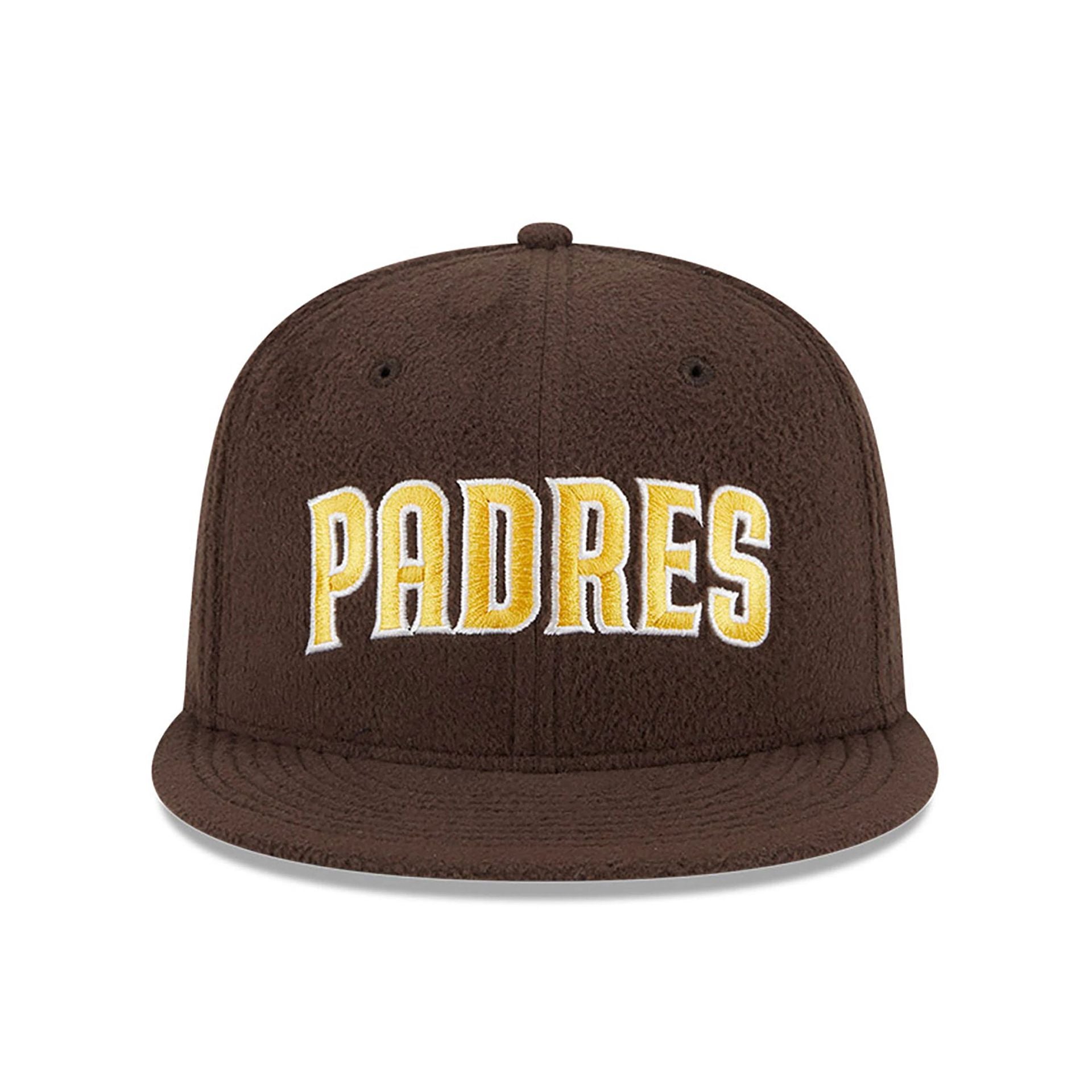 This is a San Diego Padres Fleece Dark Brown 59FIFTY Fitted Cap 3