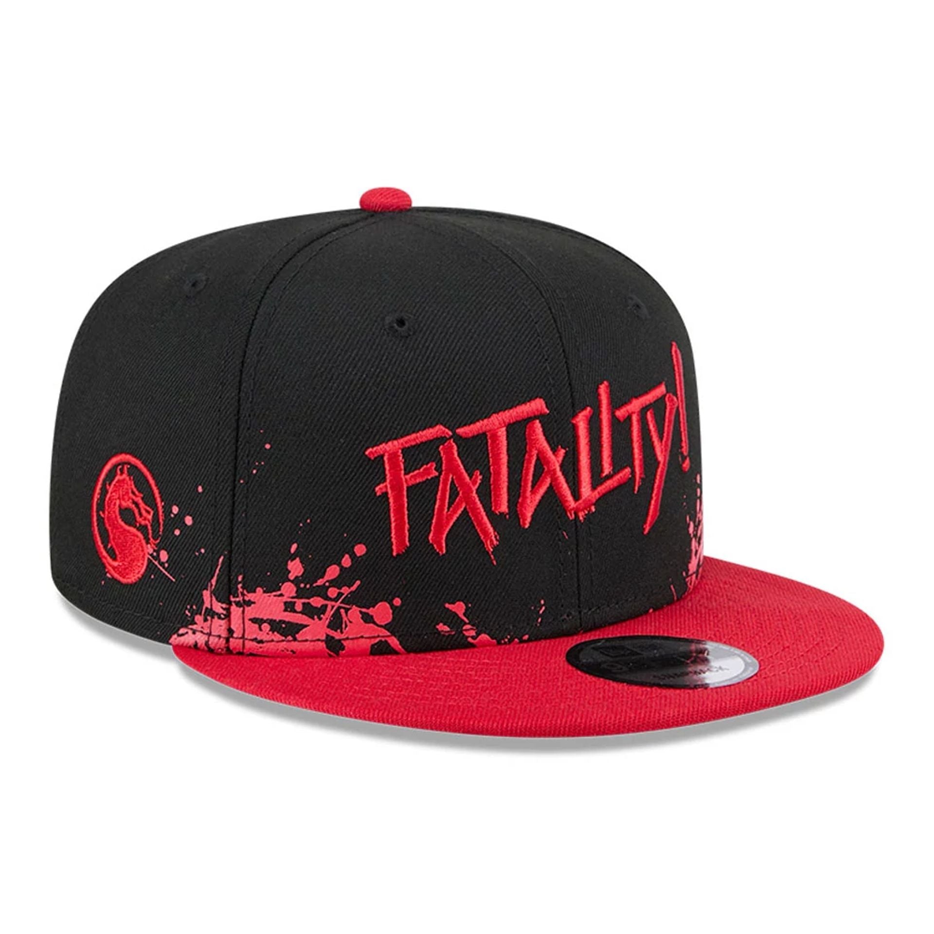 This is a Mortal Kombat Klassic Fatality Black 9FIFTY Snapback Adjustable Cap 1