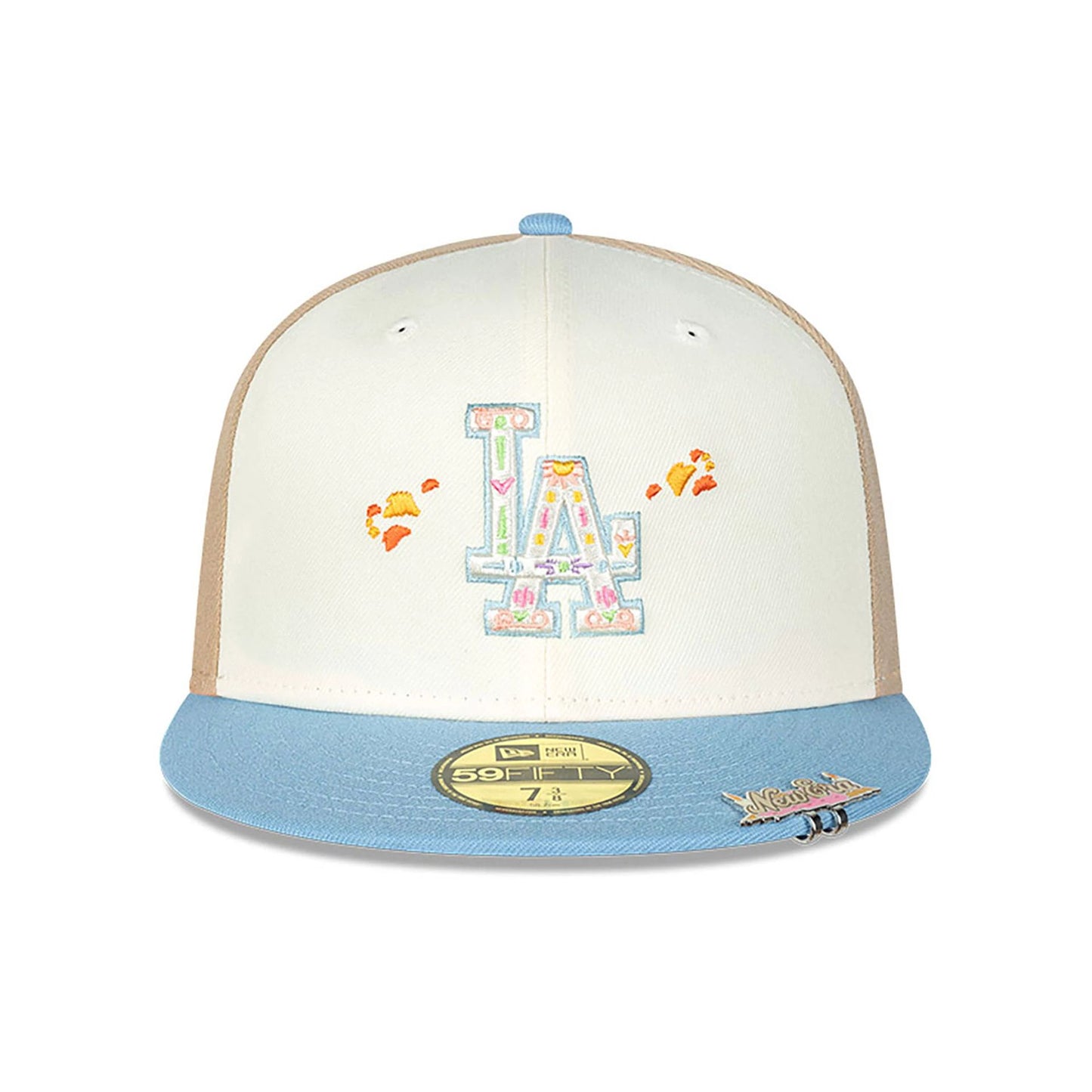 This is a LA Dodgers Day Of The Dead White 59FIFTY Fitted Cap 4