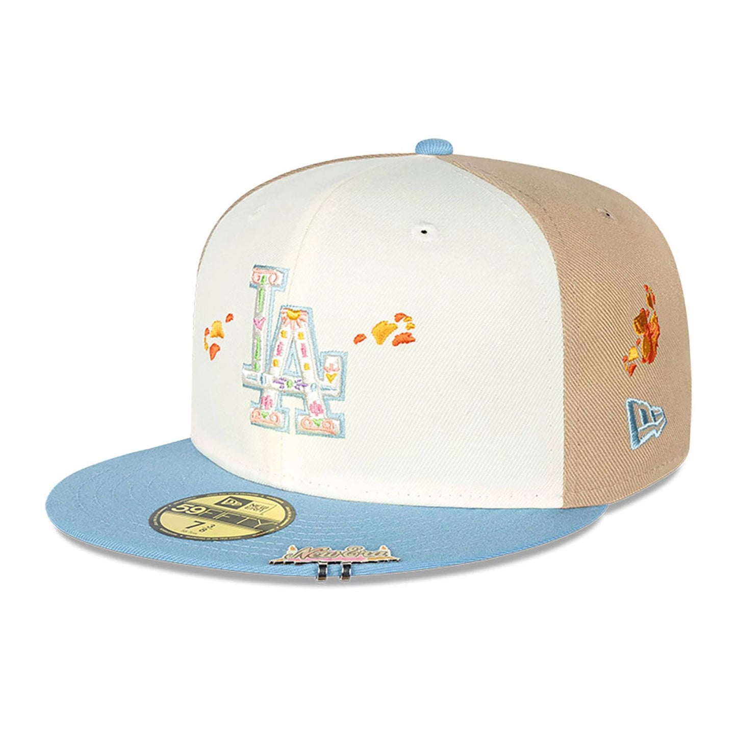 This is a LA Dodgers Day Of The Dead White 59FIFTY Fitted Cap 7