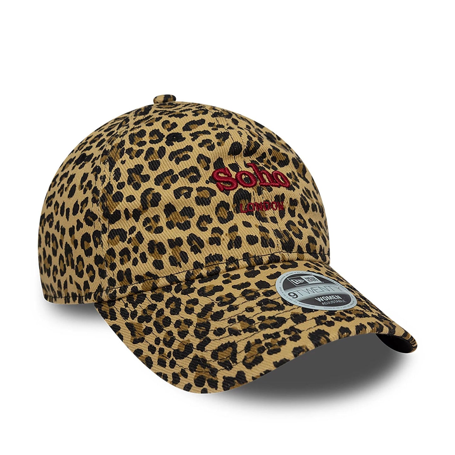 This is a New Era Womens Soho London Leopard All Over Print 9TWENTY Adjustable Cap 3