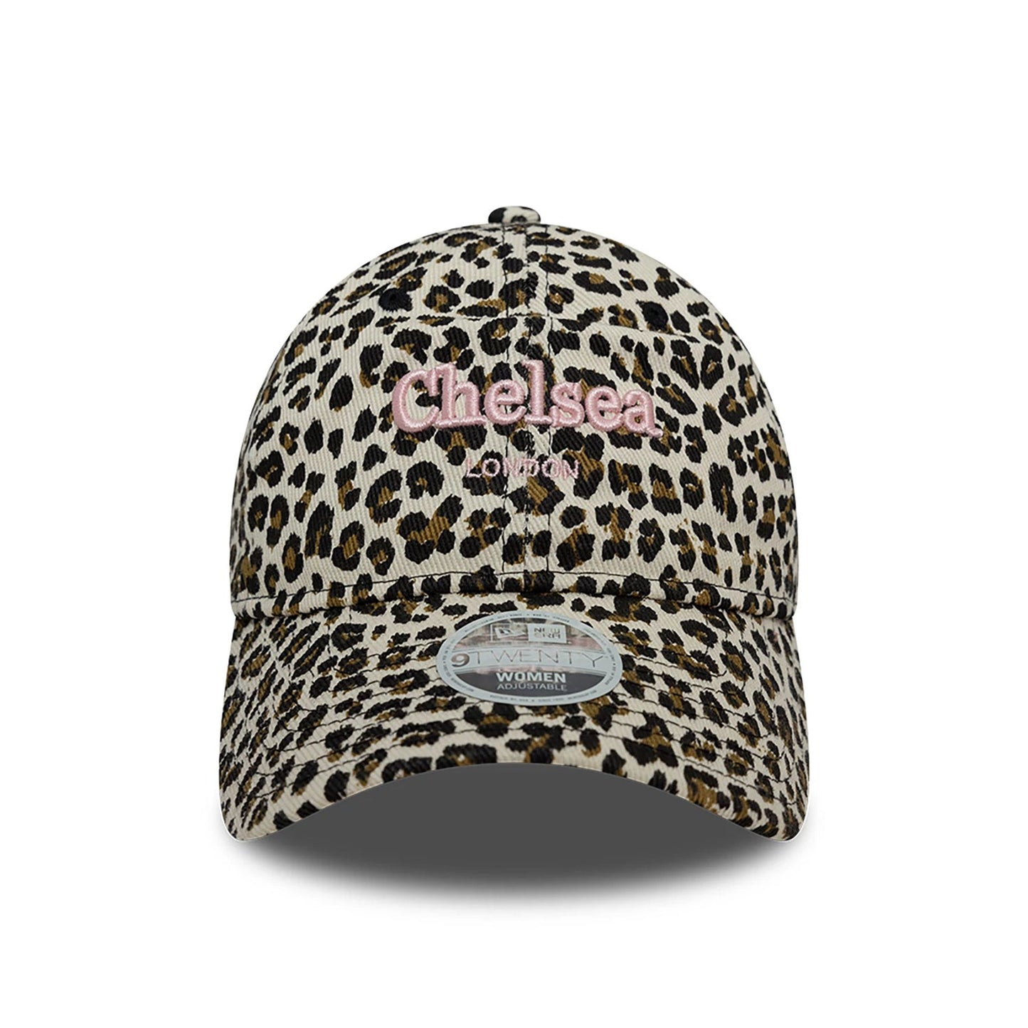 This is a New Era Womens Chelsea London Leopard All Over Print 9TWENTY Adjustable Cap 2