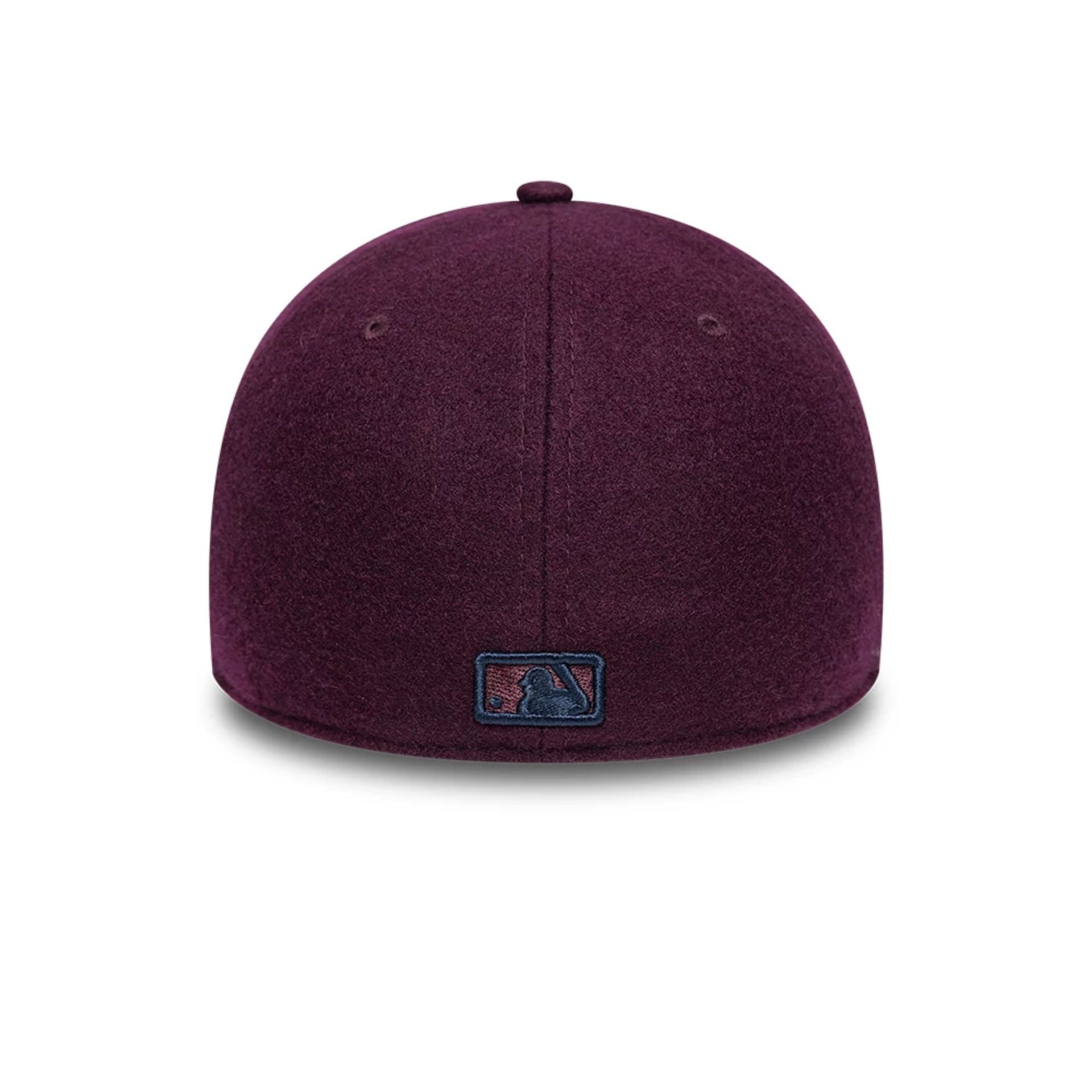 This is a LA Dodgers Melton Wool Purple 39THIRTY Stretch-Fit Cap 7