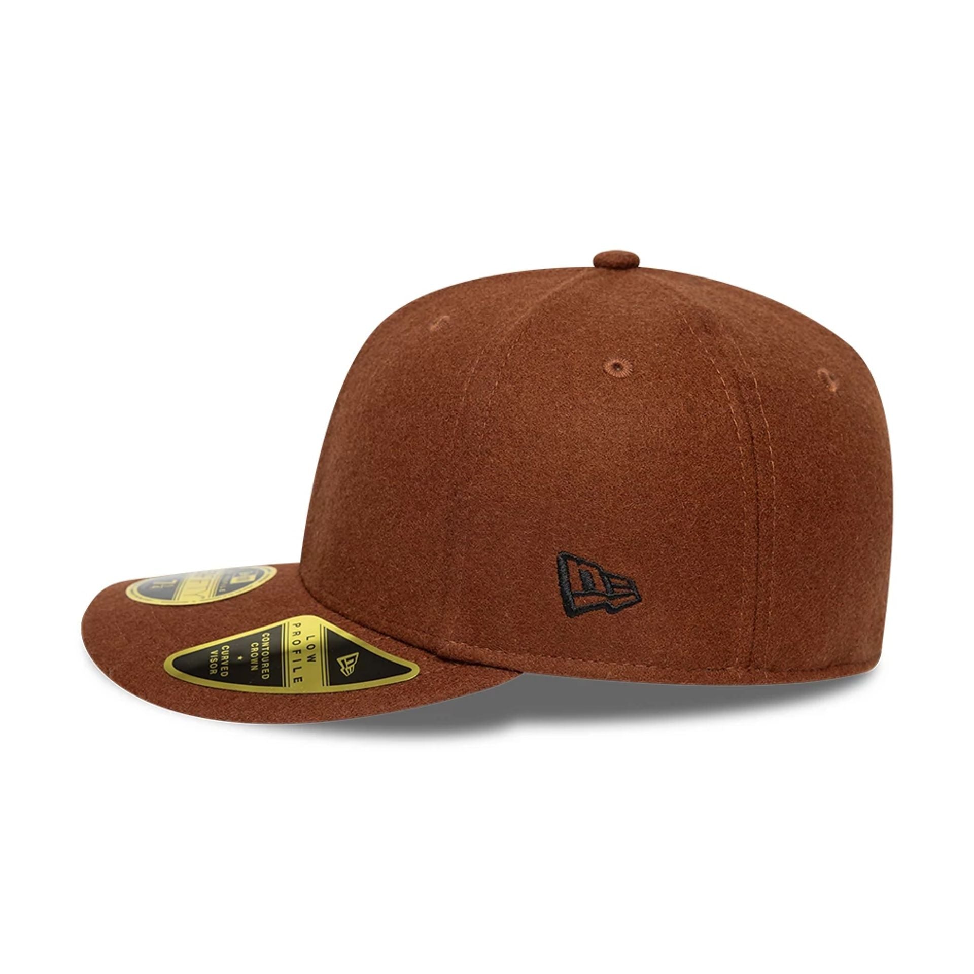 This is a New Era Melton Wool Brown Low Profile 59FIFTY Fitted Cap 6