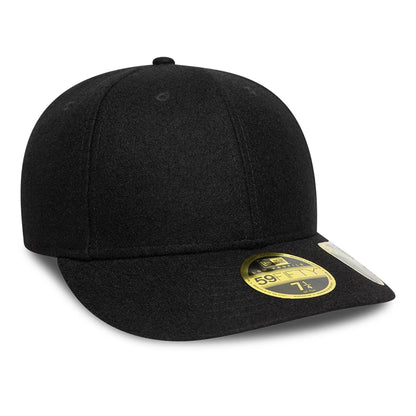 This is a New Era Melton Wool Black Low Profile 59FIFTY Fitted Cap 4