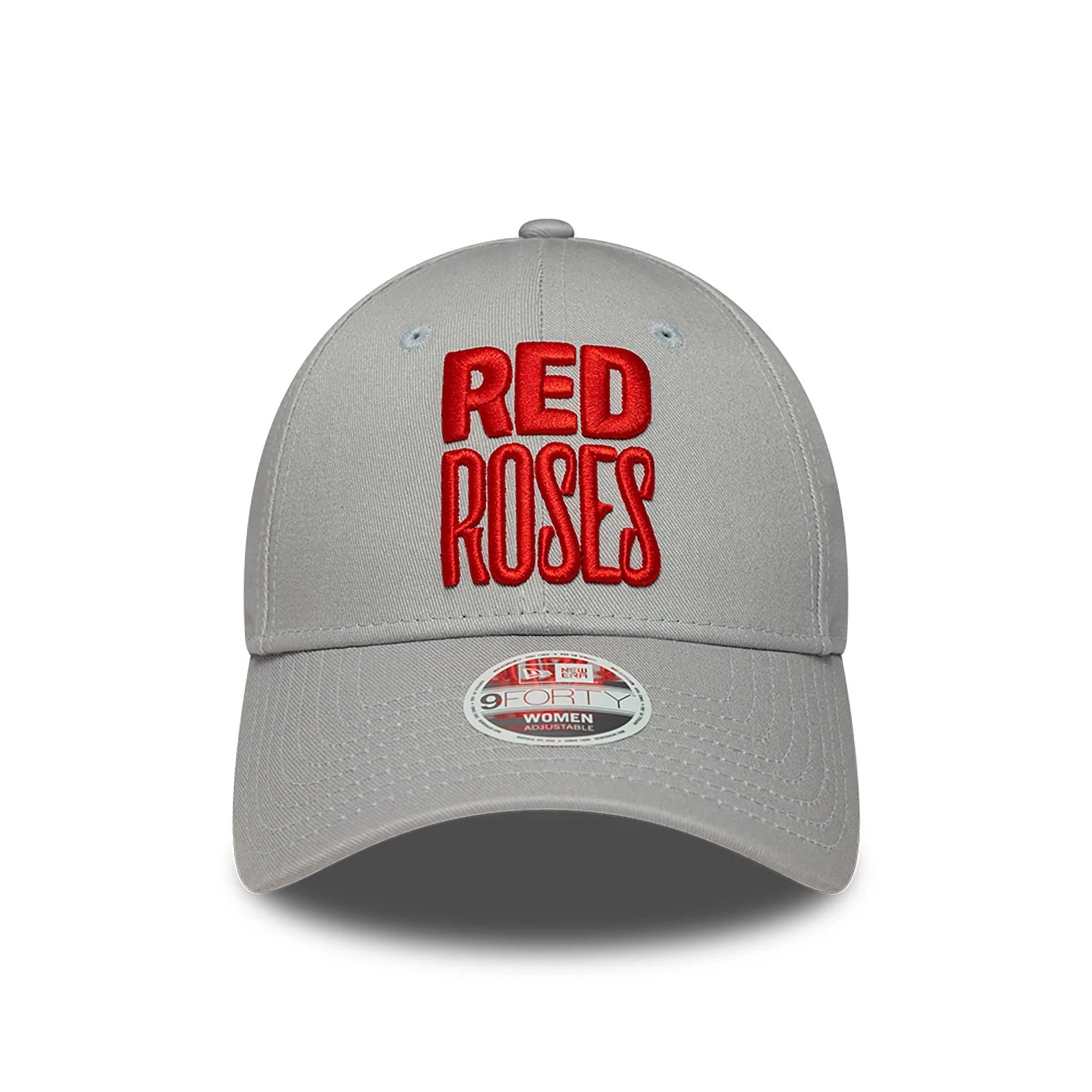 This is a Rugby Football Union Womens Red Roses Grey 9FORTY Adjustable Cap 2