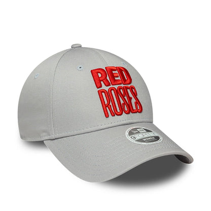 This is a Rugby Football Union Womens Red Roses Grey 9FORTY Adjustable Cap 3