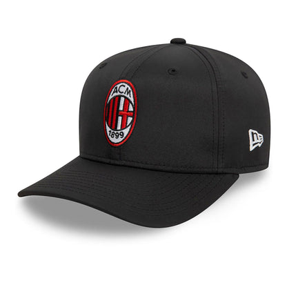 This is a AC Milan Core Black 9SEVENTY Stretch Snap Adjustable Cap 1