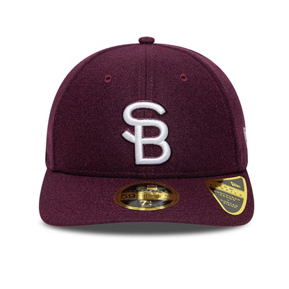 This is a South Bend Cubs MiLB Block Letter Dark Purple Low Profile 59FIFTY Fitted Cap 3