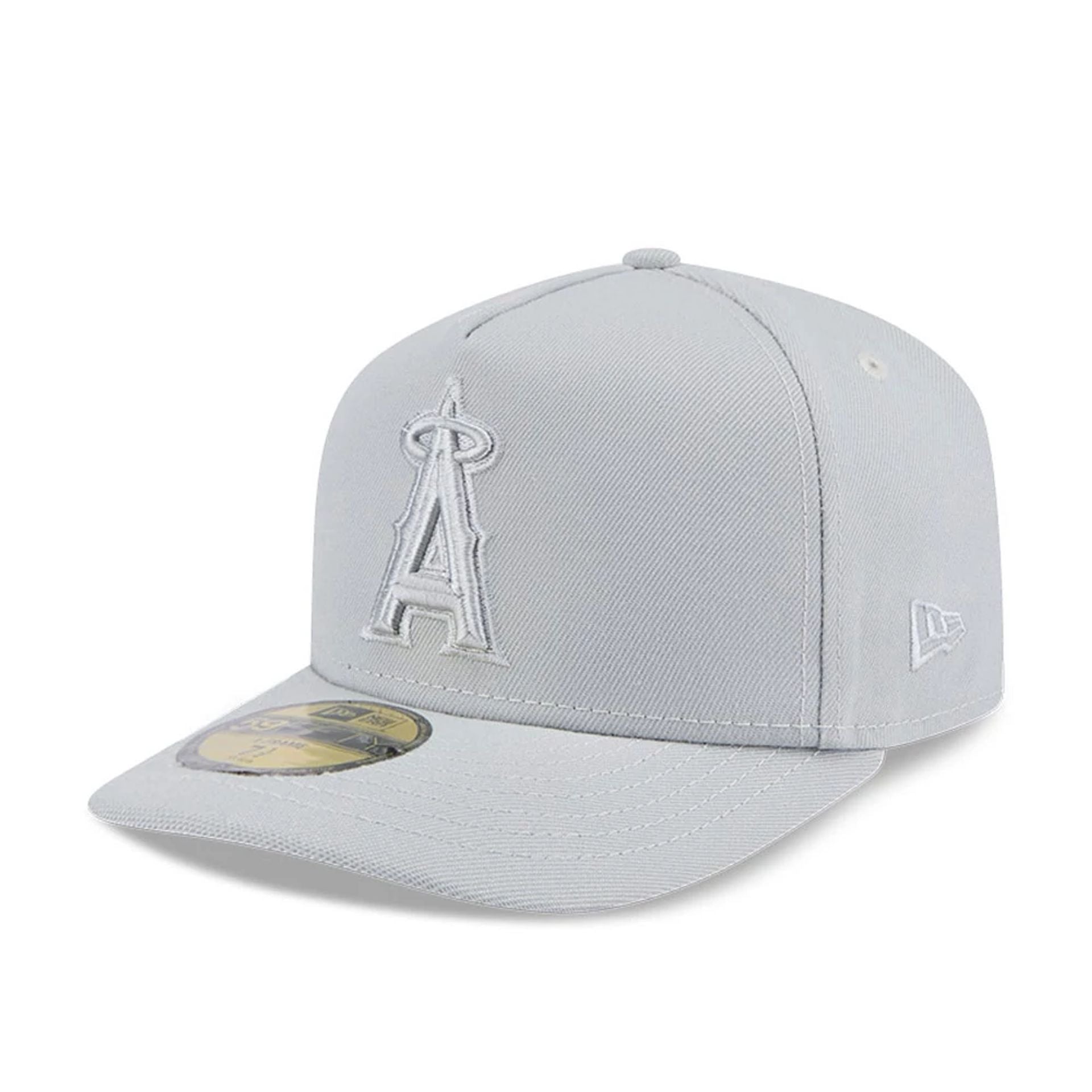 This is a LA Angels Colour Pack Grey A-Frame 59FIFTY Fitted Cap 1