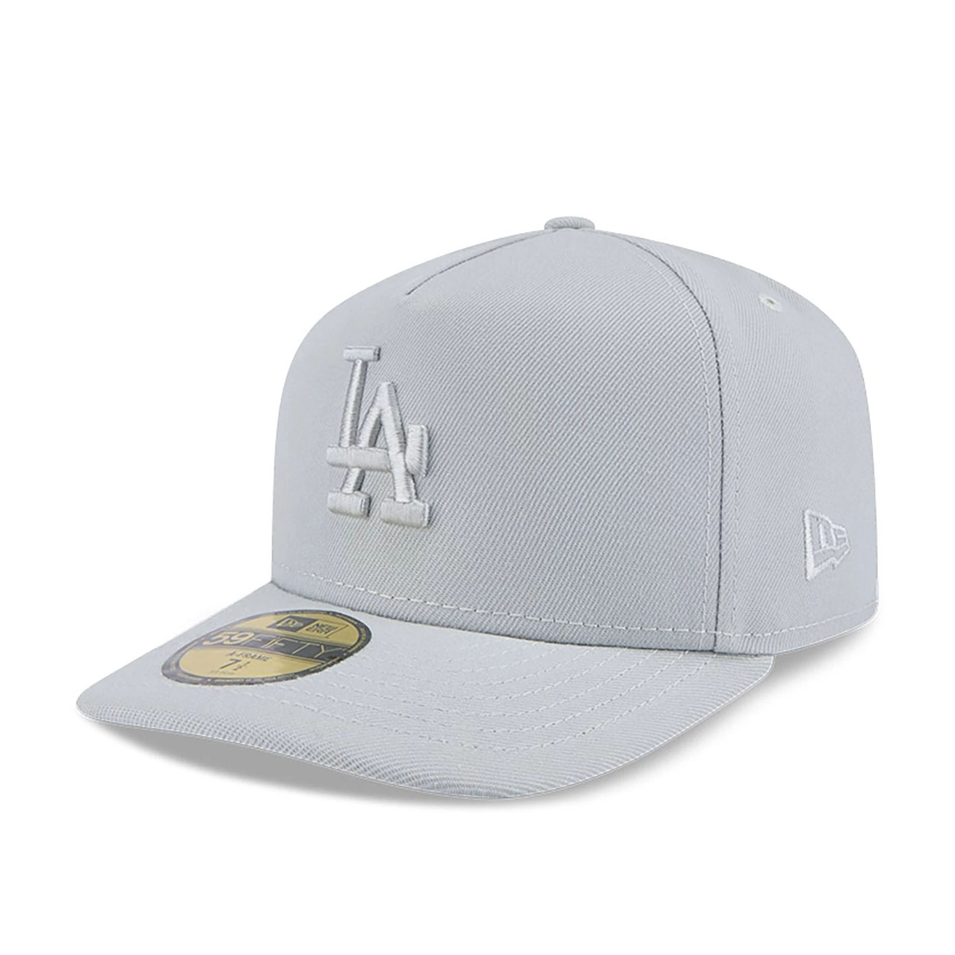 This is a LA Dodgers Colour Pack Grey A-Frame 59FIFTY Fitted Cap 1