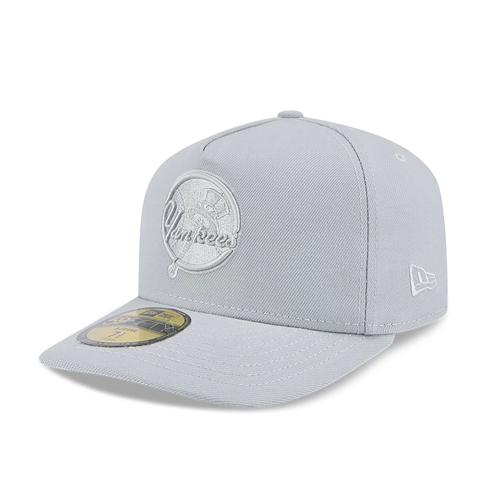 This is a New York Yankees Colour Pack Grey A-Frame 59FIFTY Fitted Cap 1