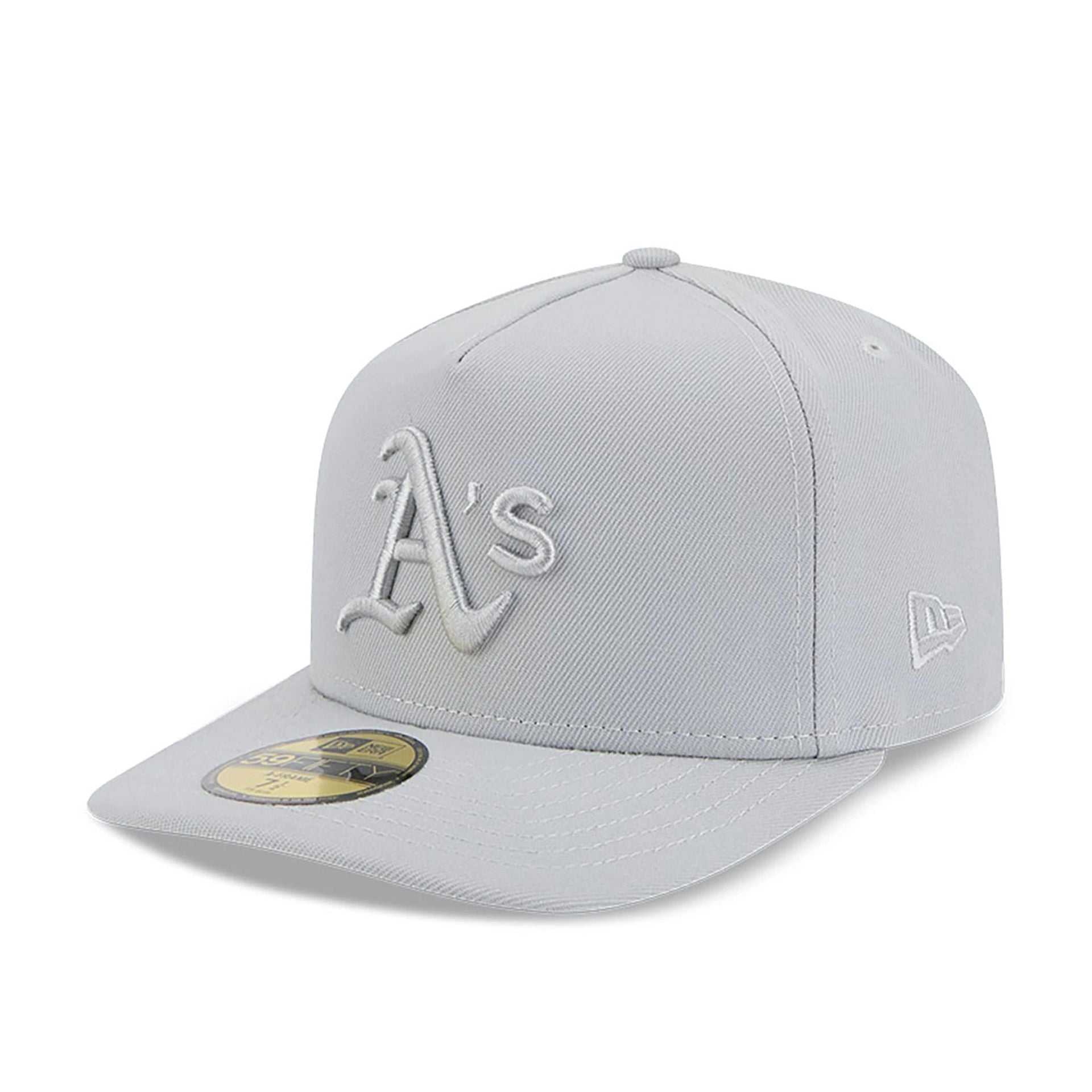 This is a Oakland Athletics Colour Pack Grey A-Frame 59FIFTY Fitted Cap 1