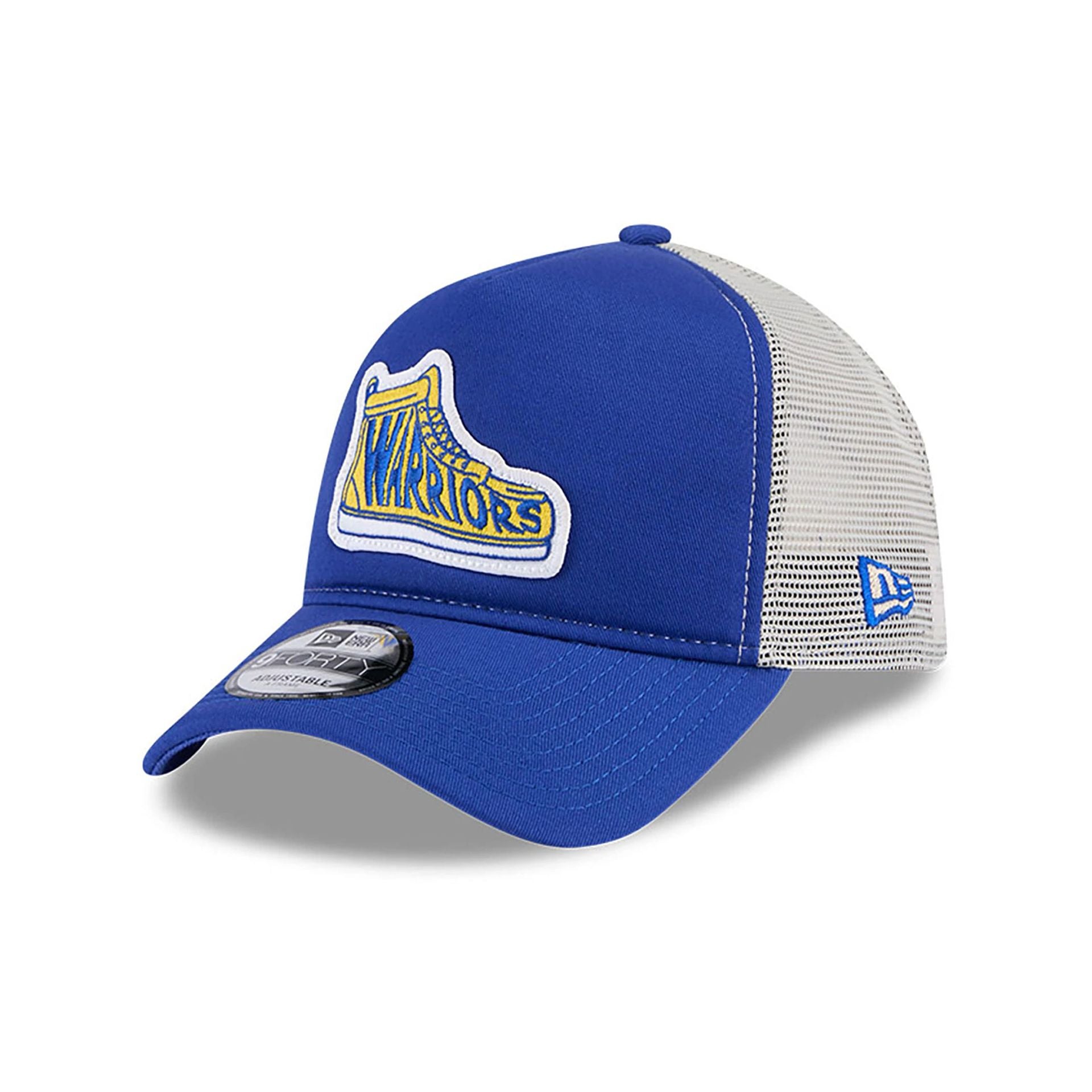 This is a Golden State Warriors NBA All Star Game 2025 Fan Pack Blue 9FORTY A-Frame Adjustable Cap 1