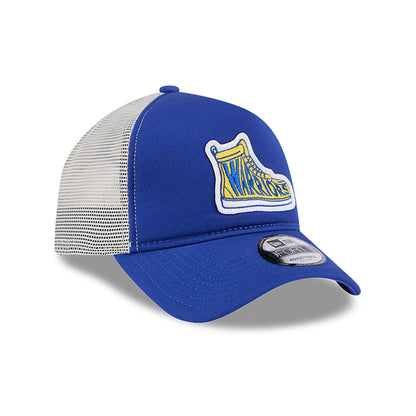 This is a Golden State Warriors NBA All Star Game 2025 Fan Pack Blue 9FORTY A-Frame Adjustable Cap 3