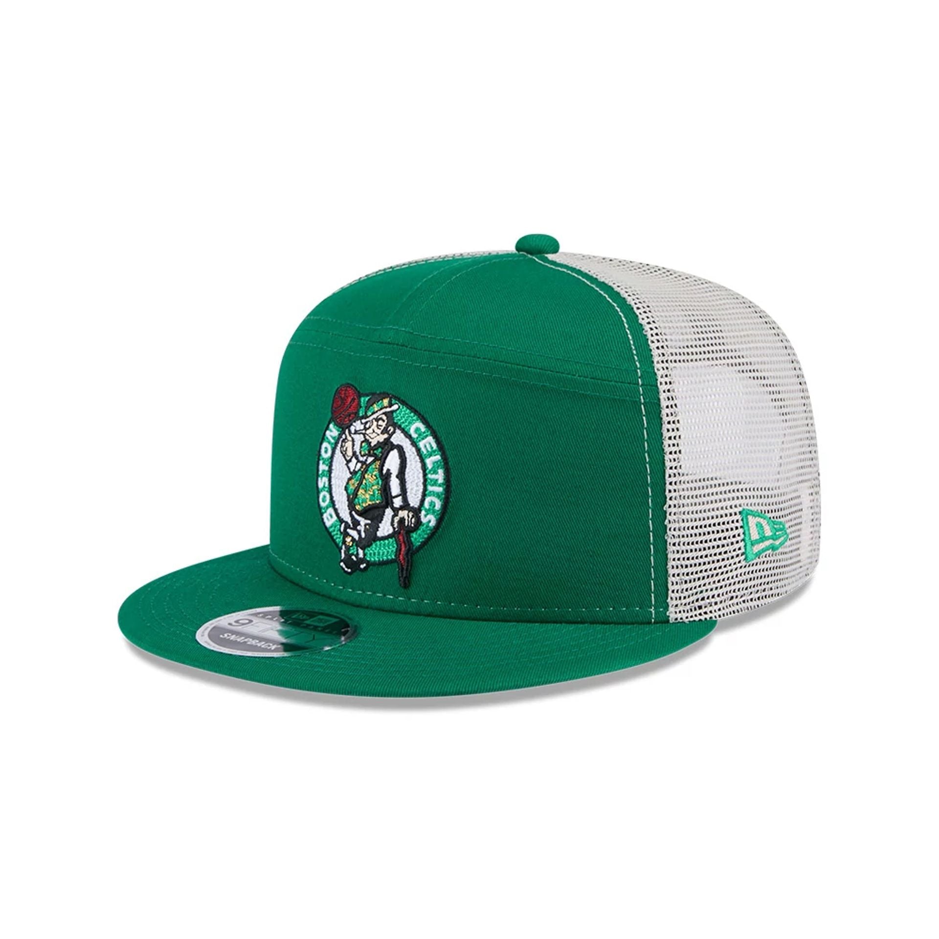 This is a Boston Celtics NBA All Star Game 2025 Fan Pack Green 9FIFTY Split Panel Snapback Cap 1