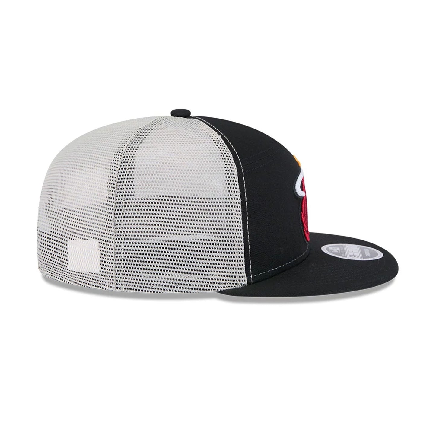 This is a Miami Heat NBA All Star Game 2025 Fan Pack Black 9FIFTY Split Panel Snapback Cap 6