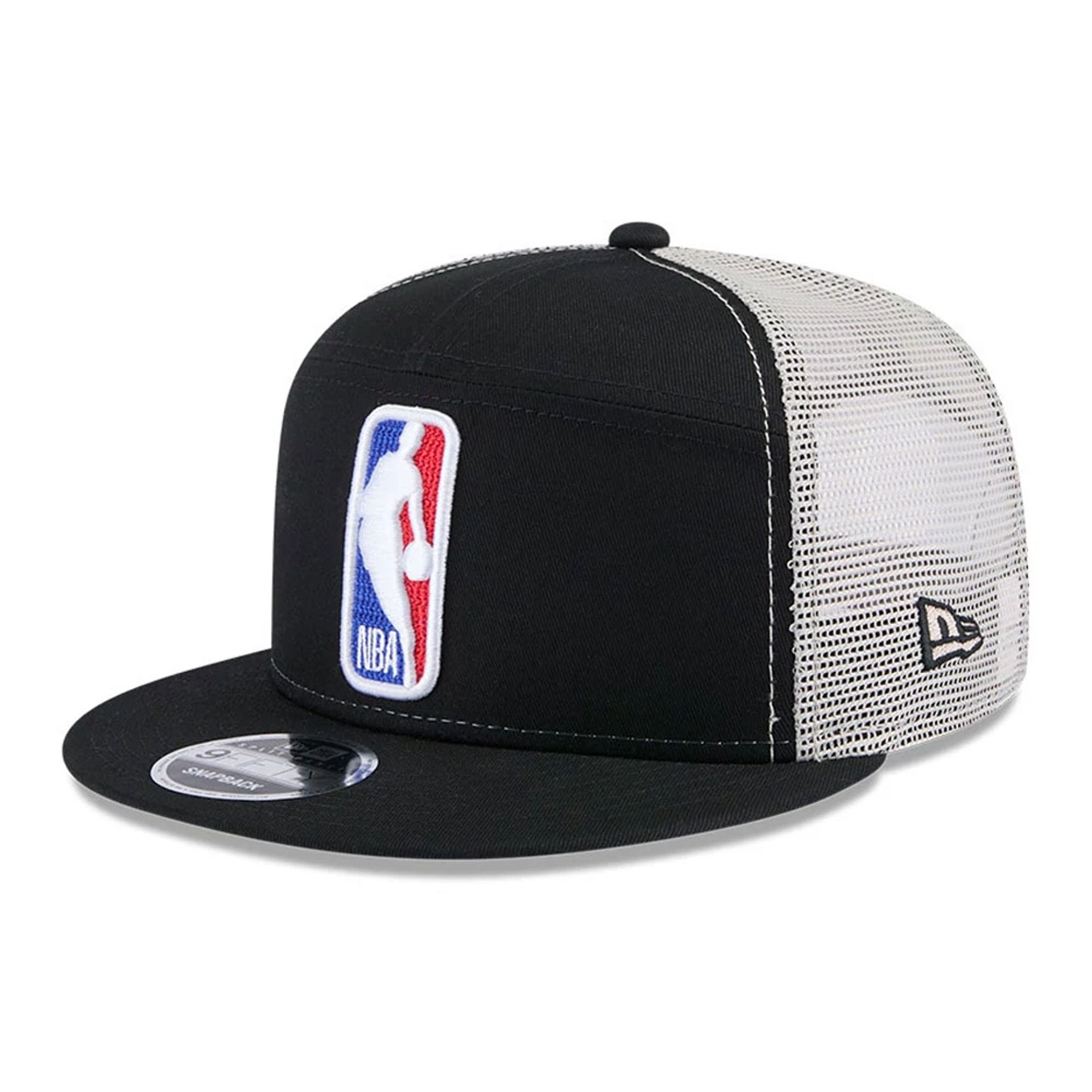 This is a NBA All Star Game Logo Fan Pack Black 9FIFTY Split Panel Snapback Cap 1