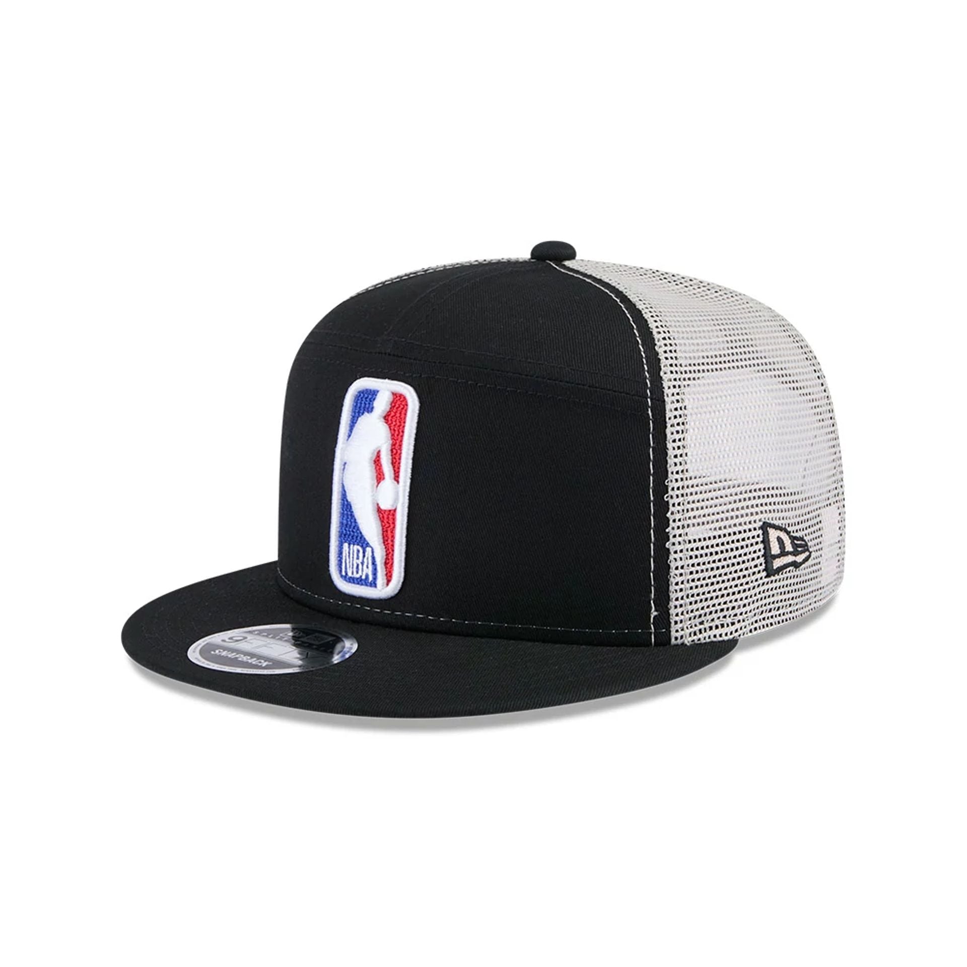 This is a NBA All Star Game Logo Fan Pack Black 9FIFTY Split Panel Snapback Cap 1