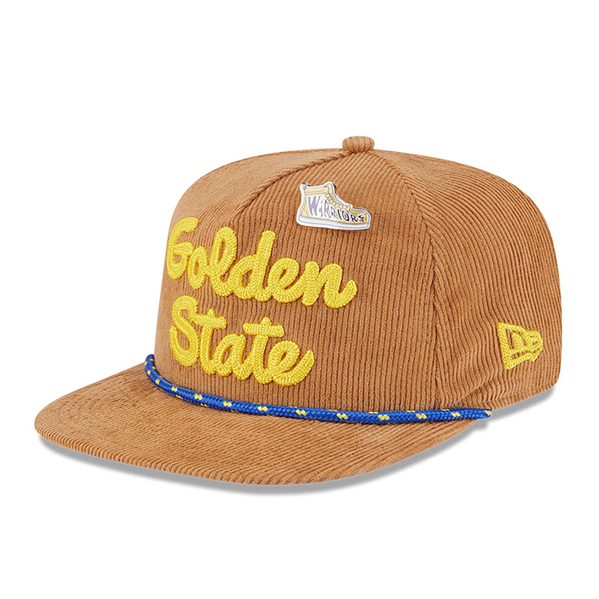 This is a Golden State Warriors NBA All Star Game 2025 Fan Pack Beige Golfer Adjustable Cap 1